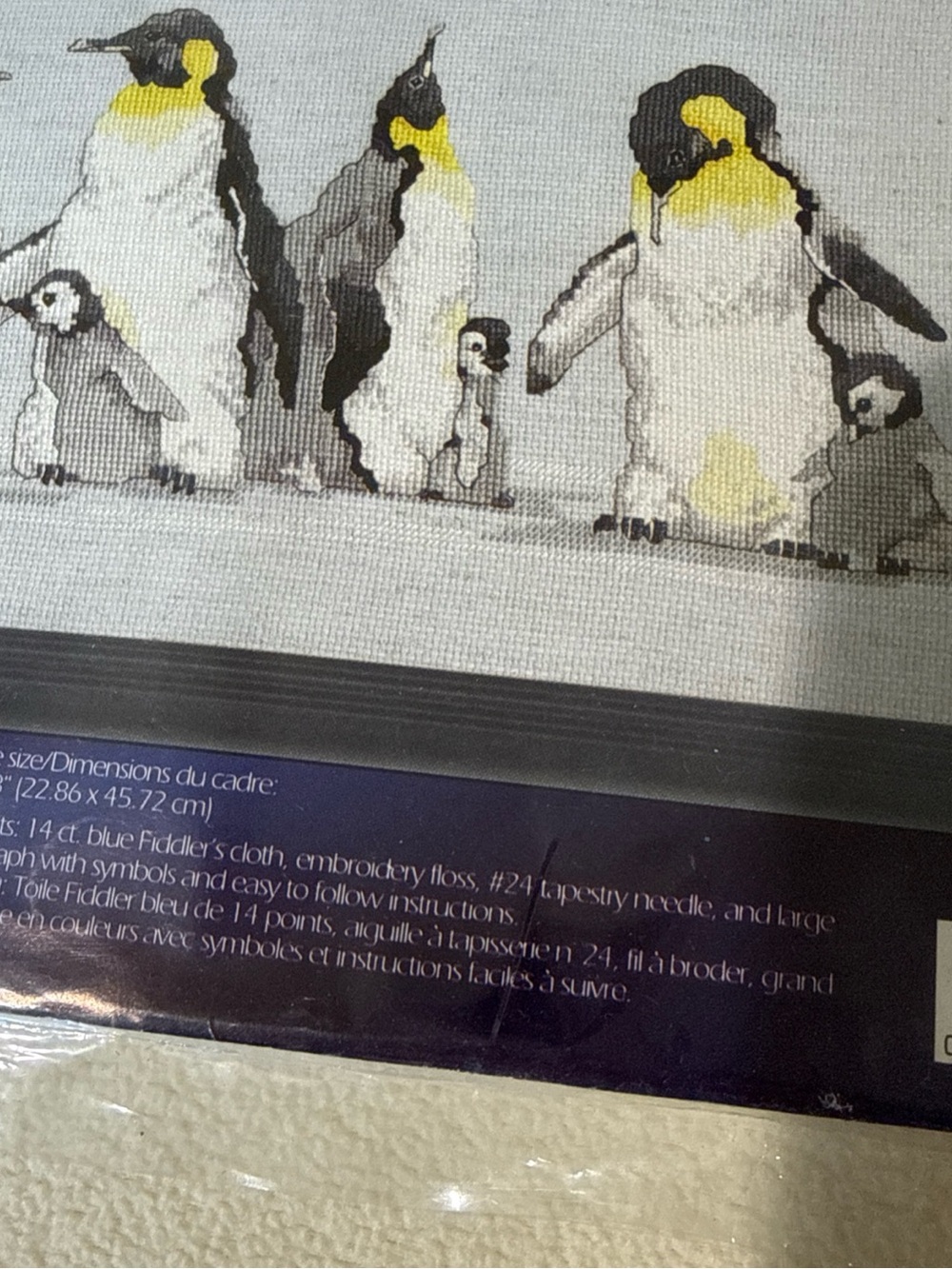 Designs for the Needle Penguin Cross Stitch Kit - White, Black, Yellow - Picture 3 of 8